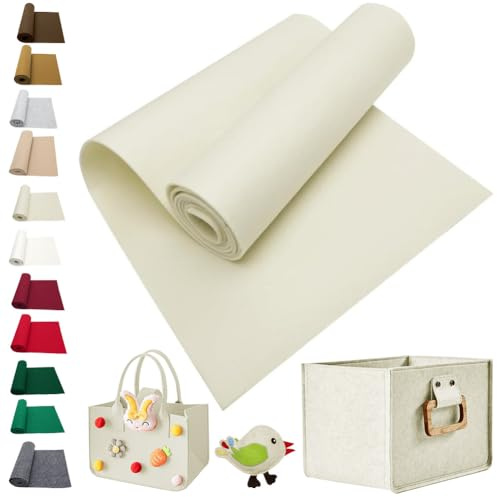 LOMUG Filz zum Basteln, 3mm Dick Filzstoff Bastelfilz Filz Meterware 30x250cm Filzmatten zum Zuschneiden, Filzstoff zum Nähen,Filzunterlage Polyester Filzrolle für DIY-Nähprojekt Taschenfilz Patchwork