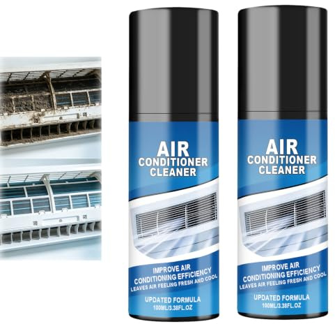 Foaming Air Conditioner Cleaning Spray – No Rinse， Air Conditioner Coil Cleaner Foam， Ac Vent Cleaner， Multifunctional Cleaner Spray Remove Dirt， Restores Airflow & Cooling Performance (2PCS)
