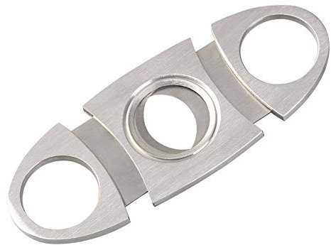 Vicloon Silber Edelstahl Zigarrenabschneider, Zigarren Schneider Zigarren Cutter, Doppelte Klinge Schere, Zigarrenschneider für die meisten Größe Von Zigarren