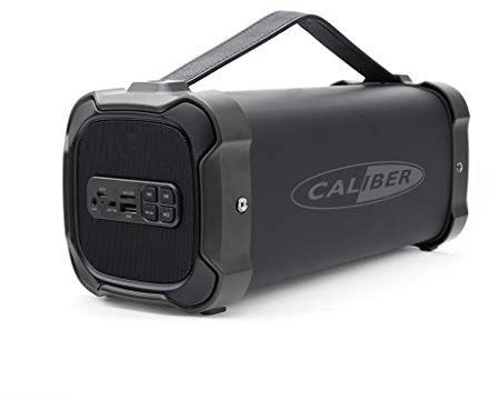 Caliber Bluetooth Lautsprecher - Drahtloser Box - AUX, USB und SD - Mehrere Anschlussmöglichkeiten - Komfortabler Griff - Schwarz - 6 Stunden Akkulaufzeit