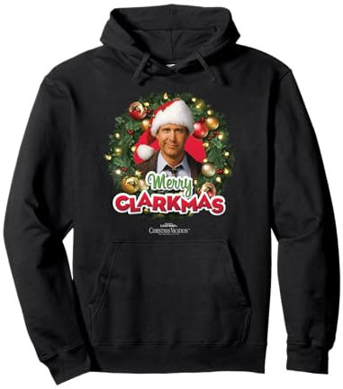 Warner Bros. Christmas Vacation Merry Clarkmas Unisex Hoodie Schwarz M Winter Klassisch