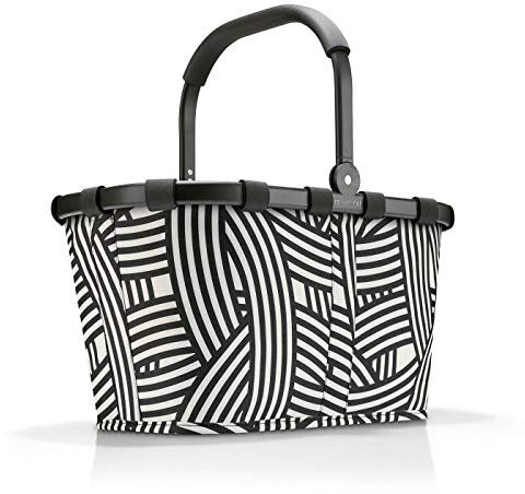 reisenthel carrybag in Zebra – Stabiler Einkaufskorb mit viel Stauraum und praktischer Innentasche – Elegantes und wasserabweisendes Design