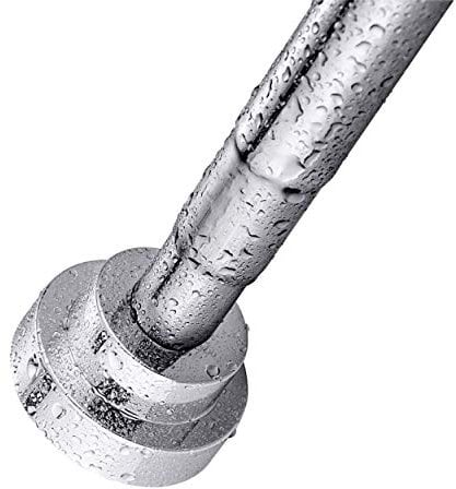 KZGRIT Teleskopstange, Edelstahl, Kein Bohren & Rost, Rutschfest, Verstellbar Duschvorhangstange Duschstange, Ausziehbar Kleiderstange für Schrank, Badezimmer, Fenster oder Türen(155-260cm)