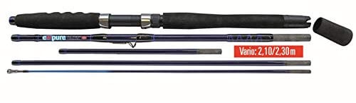 DEGA ExxPure Inliner Reise Rute 4 TLG (5 Teilig), Länge 2,10m und 2,30m, Gewicht 358g, Transportlänge 58cm, 20-30lbs