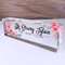 Artblox Office Desk Name Plate Personalized | Custom Name Plates for Desks | Flowers Wild Design On Clear Acrylic Glass | Office Desk Decor - (8 x 2.5)