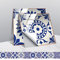 30 Pièces Stickers Muraux Autocollants pour Carrelage en Céramique et Marbre, Salle de Bains et Cuisine Sticker, Hiser Bohême Monaco Mosaïque Imperméables Décoration (Bleu,20x20cm)