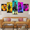 Wondbeau Leinwanddrucke Modulare Wandkunst Wandaufkleber 5 Teiliges Wandbild Druck auf Leinwand Malerei Moderne Abstrakte Poster Mit Rahmen L/150cm×80cm Uzumaki Naruto,Uchiha Sasuke,Namikaze Minato