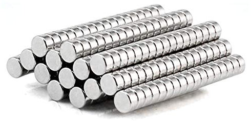Neodym Magnets 50PCS Ultra Strong Mini Magnets Super Magnets 4x2 mm NdFeB Magnets for Fridges, Magnetic, Whiteboard, Memo Board, Magnetic Strips, etc. Silver