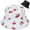 Hocaies Fischerhut Bucket Hat Sonnenhut Herren Damen Fischerhüte Sonnenhut Mädchen Faltbar Sonnenhüte Unisex Anglerhut Fischermütze für Outdoor Wandern Camping (Kirsche)