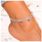 Dervivea Boho Böse Auge Fußkettchen Armband Geschichtet Silber Kette Fußkettchen Türkische Augen Fußkettchen Armbänder Strand Blaue Auge Anhänger Fußkette Schmuck Für Frauen Und Mädchen