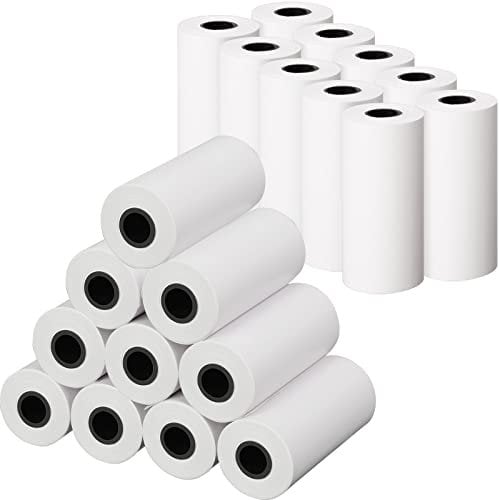Gersoniel 20 Rolls Print Paper Kids Instant Print Camera Refill, 57 x 30 mm, Super B Size, Letter Paper, High Gloss, Biodegradable, 40-50 Photos per Roll, Fit Most Kids Instant Cameras