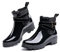 Stivali Gomma Donna Stivaletti Pioggia Chelsea Rain Boots Wellies Ankle Boots Stivaletti Impermeabili Scarpe da Pioggia Nero Taglia EU 39