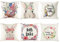 Leeelyan Kissenhülle Ostern 6 Stück, Ostern Kissenbezug 45x45, Dekorative Kissenbezüge, Baumwolle ​Leinen Sie Kissenbezüge, Osterhase Kissenhülle, für Ostern Haus Dekoration Party Supplies