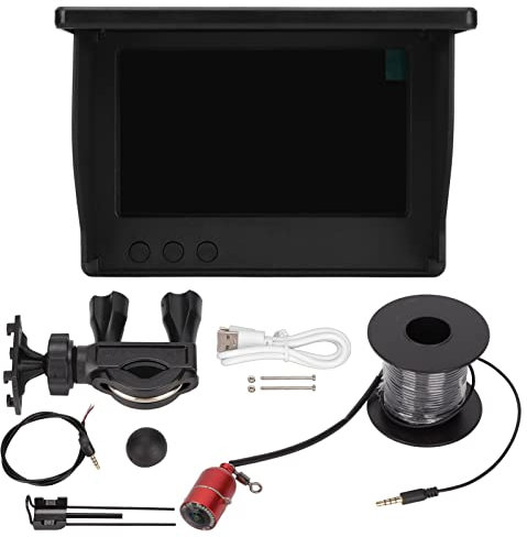 Pilipane Unterwasser-Angelkamera,10,9 cm (4.3 Zoll) LCD-Monitor, Fischfinder, IP67. wasserdichte Angelkamera, tragbare Fischfinder-Kamera für EIS, See, Meer, Boot, Kajak, Angeln