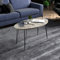 [en.casa] Couchtisch Skævinge Beistelltisch 43 x 90 x 50 cm Kaffeetisch aus Spanplatte und Metall Sofatisch für Wohnzimmer Schlafzimmer Marmor, weiß