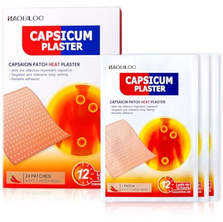 24 Pcs Capsicum Heat Plaster Capsaicin Patch (7.09 * 4.72 in)