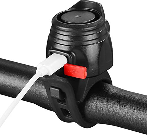 Povanjer Elektronische Fahrradklingel | Laute Fahrradhupe mit Akku - Fahrradhupe Geeignet für Mountainbikes, Rennräder, BMX und Erwachsene