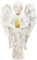 Trintura Holzengel 10 cm – Schutzengel Figur aus Holz handgeschnitzt – Holzfigur Engel klein, Engel Figur aus Holz, Glücksengel Dekofigur, Holzschutzengel Geschenk aus Naturholz