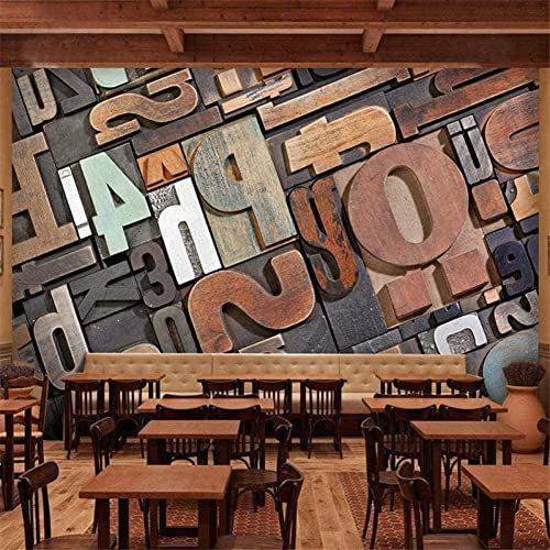 3D Englische Buchstaben Mit Dreidimensionaler Textur Wandtapete, Wohnzimmer, Schlafzimmer, Wandbild, Wandbild, Abnehmbarer Aufkleber, Heimdekoration – Für Restaurant, Ho 140 (Breite) x 70 (Höhe) cm