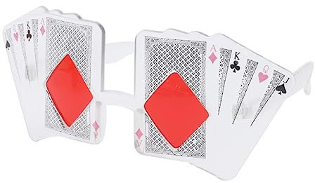 BCOATH Unique Poker Shape Party Sunglasses Fashionable Novelty Glasses for Special Events