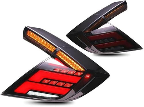 VUXLZDOM Auto Rücklicht Komplettsets für-Civic Hatchback FK7 FK8 Type-R 2016-2020, wasserdichte Lichter Sets Rücklicht Komponenten Sicherheit Licht Rücklicht Montage Autoteile