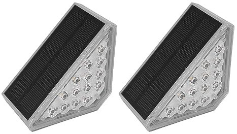Hztyyier Solar-Stufenleuchten Beleuchten Wege, Beleuchten Treppen und Verschönern den Garten mit Dekorativen Rampenlichtern