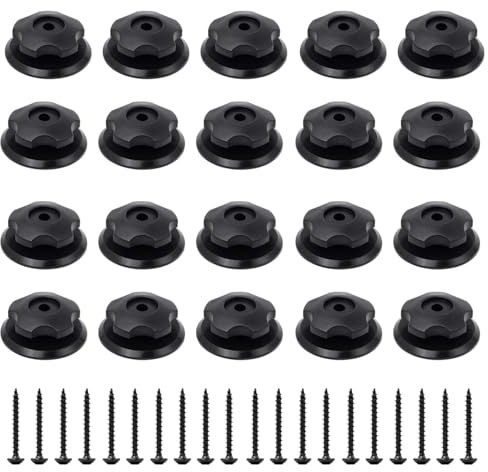 Planenhaken Rund, 20 Stück Anhängerknöpfe Haken, Planenknöpfe mit 20 Edelstahlschrauben, Befestigung Rundknöpfen für Anhängernetzen, Planenbefestigung