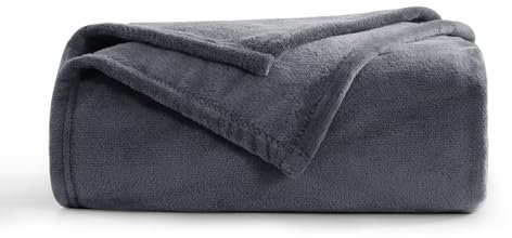 Aisbo Plaid Coperta Pile Singolo - Coperta Morbida Letto Singolo 130x150 cm Piccolo, Plaid Divano Flanella Coperta Calda Invernale, Fleece Blanket for Sofa and Couch, Grigio