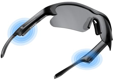OBEST Smart Audio Sonnenbrille, 5.2 Bluetooth Drahtlose Smart Brille, Offene Kopfhörer, UV-Schutz, Sprachnavigation, Passend für Outdoor-Sportarten, Laufen und Radfahren