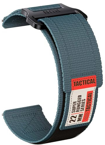 HMHAMA Nylonarmband, kompatibel mit Huawei Watch GT2 Pro/GT4 46 mm/GT3 46 mm, Uhrenarmband, Ersatzarmbänder für Garmin 255, 265, 965, Galaxy Watch 4, 40 mm, 20 mm, Kein Edelstein