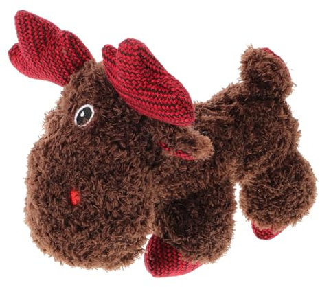 BESPORTBLE Hundespielzeug Weihnachts-elch Unzerstörbares Plüschspielzeug Für Welpen Interaktives Kau Und Beschäftigungsspielzeug Für Kleine Und Mittelgroße Hunde