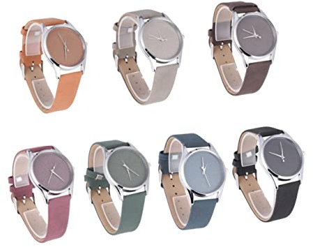 GALPADA Orologio Da Polso Al Cinturino in Pelle Sottile Orologio Elegante Moda Per Donna Nero e Durevole