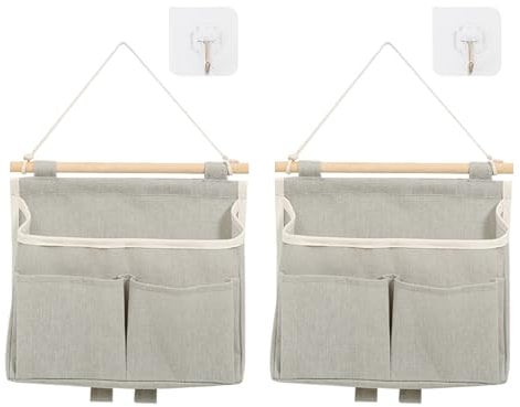 ZWQLZG Camping Organizer Hängend 2pcs, Stoff Hängeorganizer Camping Faltbar Camping Aufbewahrung Mit 3 Taschen Pro Hängeaufbewahrung Für Badezimmer, Schlafzimmer, Kleiderschrank, Schrank