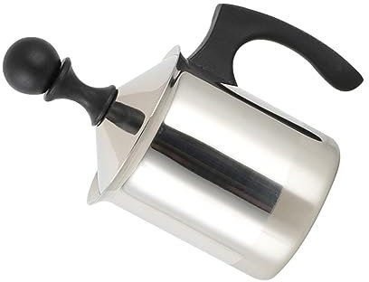 GREENADSCAPE Cappuccino Latte Kaffee Milch Krug Manuelle Hand Pumpe Edelstahl-düse Anti-Verbrühen Griff