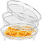 Air Fryer Rack, 3 Layers Round Air Fryers Accessories, Stainless Steel Dehydrator Air Fryer Shelf Rack Basket for Ninja Speedi 5.7l, Cosori 5.5l, Tefal 6.5l Airfryer Cooking