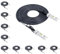 10Gtek [10 Pack 10G SFP+ DAC Cable 0.5-Meter(1.6ft) - 10GBASE-CU Passive Direct Attach Copper Twinax SFP Cable for Cisco SFP-H10GB-CU0.5M, Netgear, D-Link, Mikrotik, ZTE and More
