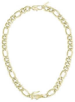 Lacoste Gliederhalskette Für Männer und Frauen Kollektion CROCODILE aus Edelstahl mit einem Charm in Form eines Krokodils - Erhältlich aus Gold oder Silber