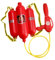 Oshhni Feuerwehr-Wassersprinkler, Sommergeschenk, tragbares Wasserspielzeug in Form eines Feuerlöschers für den Strand, Hinterhof, Pool