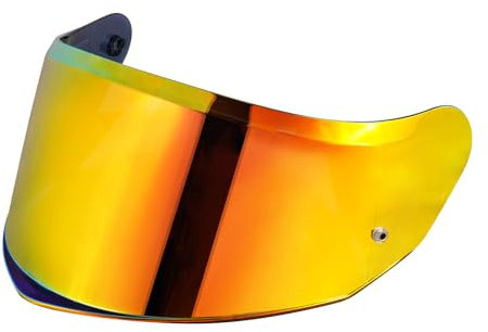 Visiera Casco per FF808 Stream II,Visiera del casco Lente Antigraffio Flip up Lente,Protezione per Il Vento del Motociclo,Casco Parabrezza Moto Visiera a Lente Integrale (Rosso cromo)