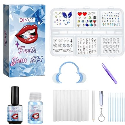 Tooth Gems Kit for Teeth Gems Kit with Light,190 Tooth DIY Gem Kit Tooth Jewelry Gems Kit 2025 New for Man&Women