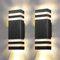 Strixorn LED Wandleuchte Innen/Außen 2 Stück, Wasserdichte Aussenleuchte IP65 Außenlampe Aussenlampe Wand, GU10 Aluminium Modern Up Down Dekorative Außenwandleuchte Außenbereich Hauswand Terrasse