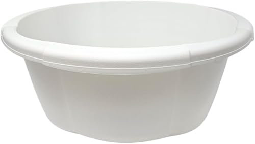Best House | Round Basin | Kitchen Washing Up Bowl | 4 Litres | White | 1 Pc | Multipurpose Bath Tub/Washing Tub for Kitchen, Bathroom, and Household Use (Pack of 1)