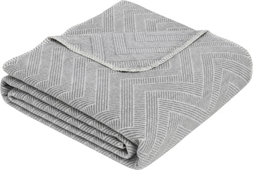 Ibena Wohndecke Nazca Baumwollmischung grau Größe 150x200 cm