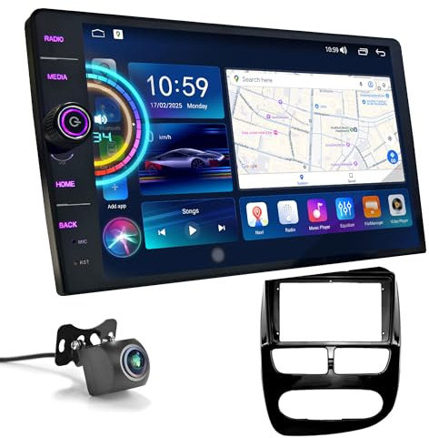 UGAR UXB Compatible con Renault Clio 4 2017-2021 9 Pulgadas Android 14 DSP 8 GB + 128 GB Radio Dab+ HD Full Touch Screen Navegación GPS