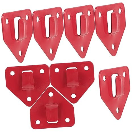 NULYLU 8-Piece Heavy-Duty Fire Extinguisher Wall Mount Hook Bracket Holder for Wall-Mounted Fire Safety Compatible Dry Chemical and Water Extinguishers