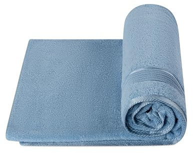 Asciugamano Bagno Grandi 100 x 180 cm - Telo da Bagno Grande - Telo sauna (Blu)