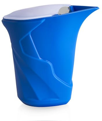 MERMOO YILAN Silicone Pour Over Coffee Kettle 12oz(360ml) Outdoor Camping Coffee Maker Lightweight Portable Tea Pot (Blue)