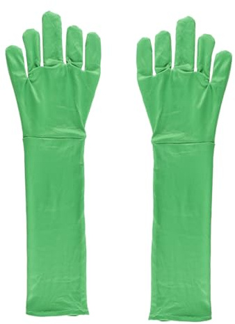 Hoite 1 Paar Green Screen Chroma Key-Handschuhe, grüne Hintergrundhandschuhe für Fotografie, Videofilm-Postproduktion, verwendet für Spezialeffekte in Filmen, Kurzvideos, Live