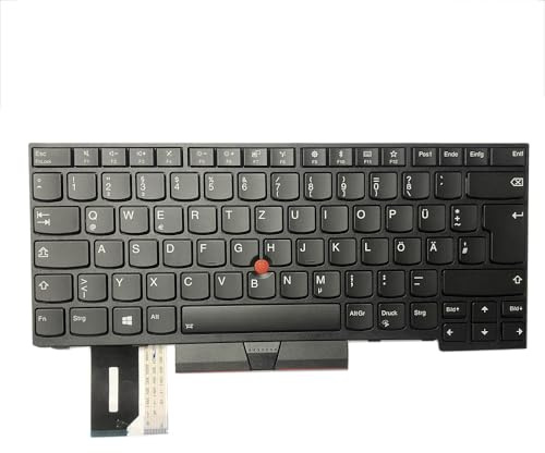DE Tastatur Ersatzteil für Lenovo Thinkpad E480 E485 T480s L480 L490 L380 | DE Tastatur Ersatzteil für Thinkpad E480 E485 T480s L480 L490 L380, 01YP452 Keyboard (German QWERTZ Layout - ISO)