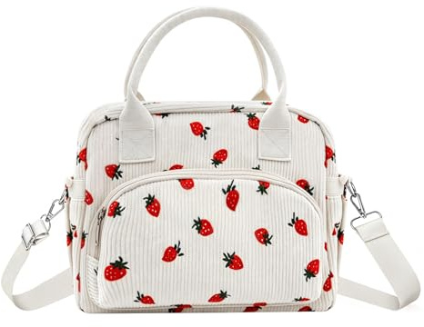 ZYXBBD Kühltasche klein 12L, Lunchtasche für Frauen, Arbeit & Picknick | PEVA-Innenfutter, Seitentaschen, Metall-Schnallen, faltbar, Schultergurt, hält kühl und frisch für Arbeit und Reise